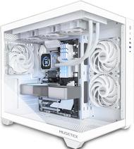Estojo para PC MUSETEX Y6 ATX Mid Tower com 3 ventoinhas de 120 mm brancas