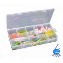 Estojo para pesca transparente com divisórias ep 045