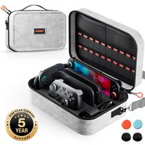 Estojo para Switch 2 COOWPS com 4 Grip para Polegar Estojo para Switch 2 COOWPS com 4 Grip para Polegar