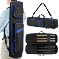 Estojo para tacos de sinuca BOSSTIN 97 x 20 x 10 cm para 5 cabos e 5 hastes, azul Estojo para tacos de sinuca BOSSTIN 97 x 20 x 10 cm para 5 cabos e 5 hastes, azul
