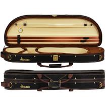 Estojo para Violino 4,4 Meia Lua Interior Acolchoado Marrom Claro Linha Luxo Térmico Exterior em Oxford