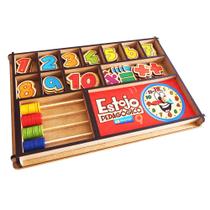 Estojo Pedagógico Brinquedo Infantil em Madeira