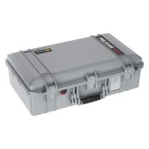Estojo Pelican Air 1555 com espuma prateada 23x12,75x7,5cm