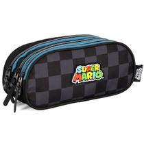 Estojo Penal Escolar Super Mario Triplo 03 Divisórias Original Licenciado Modelo 2026