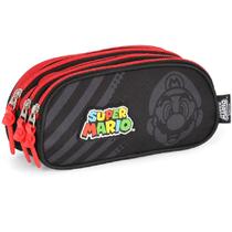 Estojo Penal Escolar Super Mario Triplo 03 Divisórias Original Licenciado Modelo 2026 Estojo Penal Escolar Super Mario Triplo 03 Divisórias Original Licenciado Modelo 2026