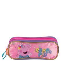 Estojo Peppa x Dots 2 Comp - Colorido - Poliester Estojo Peppa x Dots 2 Comp - Colorido - Poliester