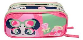 Estojo Pequeno Triplo Panda Miami - Puket Cor Azul-marinho Estojo Pequeno Triplo Panda Miami - Puket Cor Azul-marinho