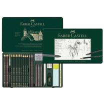 Estojo Pitt Graphite Set Faber-Castell com 26 Pecas