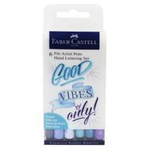Estojo Pitt Hand Lettering Tons Azul com 6 Canetas Faber-castell 267123 Estojo Pitt Hand Lettering Tons Azul com 6 Canetas Faber-castell 267123