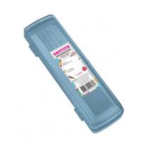 Estojo Plastico Escolar Multiuso Porta Escova de Dentes Azul Estojo Plastico Escolar Multiuso Porta Escova de Dentes Azul