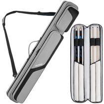 Estojo Pool Cue Jaffzora 2x2 cinza macio com alças Estojo Pool Cue Jaffzora 2x2 cinza macio com alças