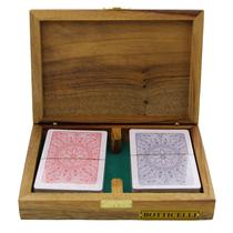 Estojo / Porta Baralho em Madeira p/ 2 Unidades - Cód. 32