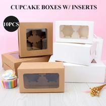 Estojo porta-caixas Cupcake Muffin Paper Kraft 2/4/6 cavidades x10