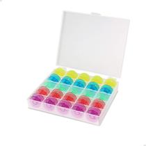 Estojo Porta Carretilha Com 25 Carretilhas Alta Coloridas