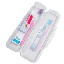 estojo porta escova e pasta de dente infantil portatil de plastico para escola passeio viagem - shopmanu