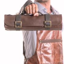 Estojo Porta Facas em Couro artesanal