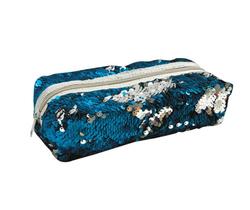 Estojo Porta Objeto Shine Feminino Azul/Prata Starschool 699423