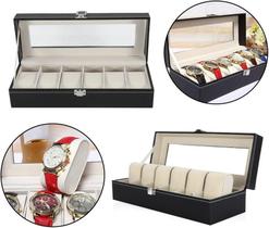 Estojo Porta Relógio 6 Lugares Super Luxuoso Super Aveludado