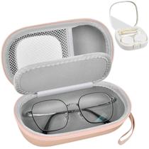 Estojo portátil 2 em 1 para lentes de contato e estojo para óculos GWCASE