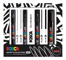 Estojo Posca Artist's Collection Nibs Pt com 4 Uniball