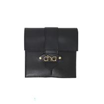 Estojo Preto Porta Talheres Sobremesa Cafe Cha Eco Couro 16cm Estojo Preto Porta Talheres Sobremesa Cafe Cha Eco Couro 16cm
