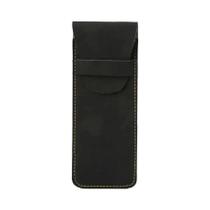 Estojo Protetor De Caneta Tinteiro Vintage Em Couro PU Fosco De Grande Capacidade, Conjunto Duplo