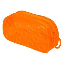 Estojo PVC Cristal Bubble Laranja - DAC