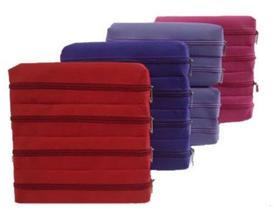 Estojo Quadruplex Quadruplo 4 Divisorias Vermelho Goodie