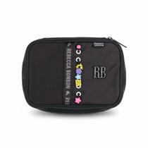 Estojo Rebecca Bonbon Escolar Feminino com Pingentes cor:preto