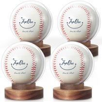 Estojo Redondo Transparente para Exposição de Baseball JupDec - Kit com 4 Unidades