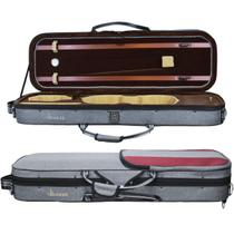 Estojo Retangular Térmico Luxo Listras Vermelhas Violino 4/4