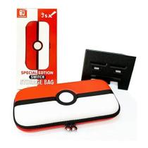 Estojo Rígido Bolsa Edição Especial Pokebola Bag Case Pokemon Ball Compatível com Nintendo Switch Proteção