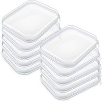 Estojo rígido com zíper, bolsas rígidas transparentes, caixa de lápis de plástico, 10 unidades Estojo rígido com zíper, bolsas rígidas transparentes, caixa de lápis de plástico, 10 unidades
