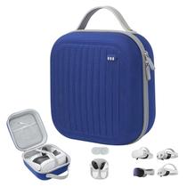 Estojo rígido compatível com Krypthos Meta Quest 3S/Quest 3/Quest 2/Vision Pro Blue