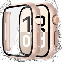 Estojo rígido impermeável com vidro temperado para Apple Watch 10 42mm