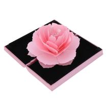 Estojo Rosa Acrílico Com Rosa Surpresa Para Anel Estojo Rosa Acrílico Com Rosa Surpresa Para Anel