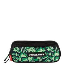 Estojo Sestini 2 Compartimentos Minecraft Camoterra Colorido
