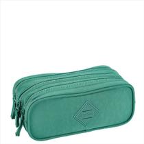 Estojo Sestini 3 divisórias crinkle verde jade Estojo Sestini 3 divisórias crinkle verde jade