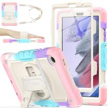 Estojo SEYMAC para Samsung Galaxy Tab A7 Lite 8,7" amarelo/rosa
