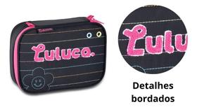 Estojo Simples 22 x 16 x 6 Luluca Preto