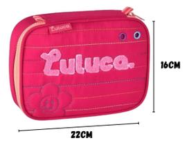 Estojo Simples 22 x 16 x 6 Luluca Rosa Estojo Simples 22 x 16 x 6 Luluca Rosa