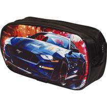 Estojo Simples Carros de Corrida com Estampa Radical Estojo Simples Carros de Corrida com Estampa Radical