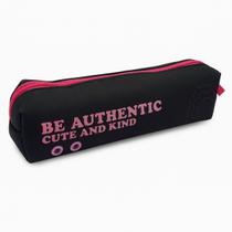 Estojo Simples Escolar Feminino Clio Preto Ref. Mf24712