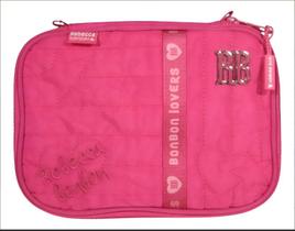 Estojo Simples Escolar Feminino Rebeca Bonbon Liso Rosa