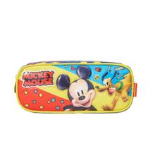 Estojo Simples Escolar Mickey Vermelho