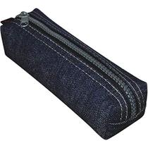 Estojo Simples Jeans Indigo Medio Zip.Trator