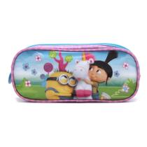 Estojo Simples Minions Agnes Infantil Escolar Meninas