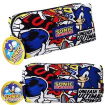 Estojo Sonic Sticker Branco Infantil - Pacific Estojo Sonic Sticker Branco Infantil - Pacific