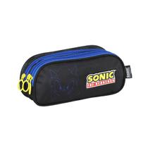 Estojo Sonic Triplo Juvenil Escolar Jogo Meninos Passeio