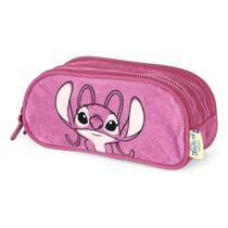 Estojo Stich e Angel Escolar Infantil Exclusivo Disney -